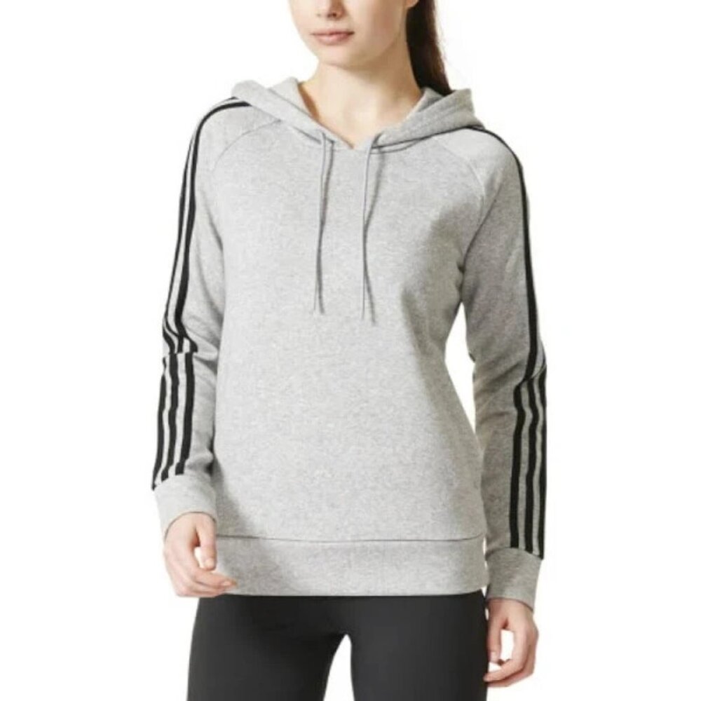 Adidas Original Hoodie 3 Stripe Medium Grey